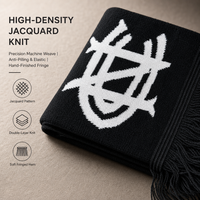 Ensemble bonnet et écharpe tricotés avec motif lettres personnalisées Highfly, broderie 3D, pompon, rayures blanches, logo jacquard, hiver, plage, voyage, OEM