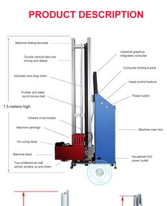 เครื่องพิมพ์อิงค์เจ็ทแนวตั้งอัตโนมัติ 2.5 เมตร <span class=keywords><strong>แบบ</strong></span>สเตอริโอ ใช้หมึกยูวี พิมพ์ลงบนผนังโดยตรง เครื่องพิมพ์อิงค์เจ็ท 3 <span class=keywords><strong>มิติ</strong></span> สำหรับงานพิมพ์ภาพจิตรกรรมฝาผนัง - Product Image 2