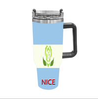 Gobelet isotherme personnalisé en acier inoxydable de 40 oz, thème arc-en-ciel gay Two Spirit, pour les voyages longue distance en voiture, les pique-niques en montagne et les barbecues