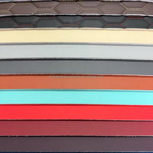 Broderie automobile Tissu en cuir PVC Matériau de plafond de toit de voiture en rouleaux - Product Image 1