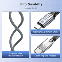 Cable USB C a USB C 3.1 Gen2 X 2 Macho Hembra Tipo C, Cable de Extensión, Transferencia de Datos de 40 Gbps, Transferencia de Video de 240 W 8K 60 Hz