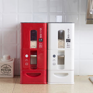 2025 roman en plastique riz Steward 6/12KG hermétique Anti-fongique sans BPA Auto-distribution <span class=keywords><strong>cuisine</strong></span> Grain Keeper - Product Image 3