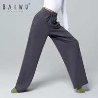 124112093 Baiwu femmes et filles danse moderne jambe droite pratique pantalon ample Yoga Leggings Style pantalon