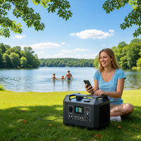 Chargeur sans fil 600W 1200W, chargeur rapide Type-C, panneau solaire MPPT, lampe de poche, station d'alimentation portable pour le camping et les voyages