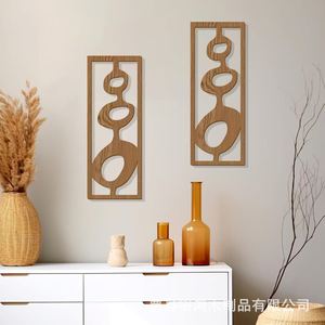 Wooden Wall Mural Irregular Rectangle <b>Retro</b> Home Decor Hanging Art <b>Sign</b> - Product Image 2
