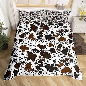Vente en gros ensemble de housse de <span class=keywords><strong>couette</strong></span> imprimé 3d ensemble de literie imprimé <span class=keywords><strong>vache</strong></span> 3 pièces pour décoration de chambre d'enfants garçons adolescents - Product Image 1