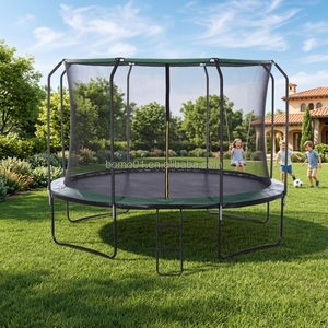 <span class=keywords><strong>Trampoline</strong></span> Zoshine en acier allié, résistant aux intempéries, avec filet de sécurité en <span class=keywords><strong>mousse</strong></span> PP/PVC, auvent et housse en <span class=keywords><strong>mousse</strong></span> de polypropylène, approuvé ASTM - Product Image 1