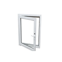 Fenêtre à battants en PVC/UPVC au design moderne, type rideau suspendu, moustiquaire magnétique, ouverture horizontale, à bascule, pour applications scolaires