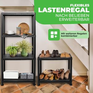 Ensemble de rangement modulaire robuste à 4 <span class=keywords><strong>étagère</strong></span>s Protection contre la corrosion Système d'<span class=keywords><strong>étagère</strong></span>s de rangement en plastique - Product Image 5