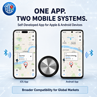 Traceur de clés AG15 pour iOS et Android avec enregistrement de localisation, porte-clés en silicone et personnalisation OEM ODM