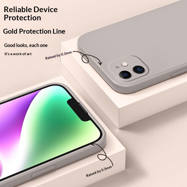 For for 11 Mobile Phone Case Liquid Silicone Ultra-thin Shockproof Classic Black Simple Creative Pure Color