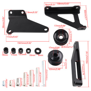 A/C And P/S Removal Kit For K Series K20 K24 Engines Black Silver <b>Cast</b> Steel Parts - Product Image 5