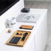 Plateau de service en bois, rangement de fantaisie, décoratifs de bureau, lunettes, bijoux, vente en gros, offre spéciale,