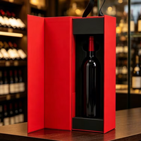 Boîte cadeau en bois de pin pour vin rouge, emballage individuel, design créatif en forme d'échiquier, recyclable
