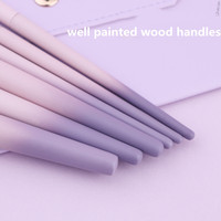 Lilywild Own Purple Set Fibre Synthétique Durable Luxe Excellent Végétarien Moelleux Caractère Unique Pinceau De Maquillage Personnalisé Avec Sac