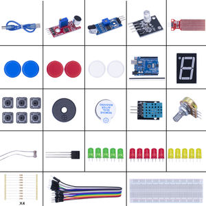 Kit de aprendizaje para principiantes de la placa de pruebas: Módulos de sensor de sonido/<span class=keywords><strong>nivel</strong></span> de <span class=keywords><strong>agua</strong></span>/humedad/distancia, componentes LED y tutorial - Product Image 6