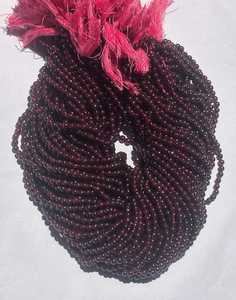 Dark <b>Red</b> Round Stone <b>Beads</b> for Bracelet Making 8mm Approx Strand 20cm Gemstone Supplies - Product Image 1