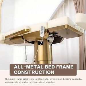 Table de massage électrique au design moderne pour salons, micro-injection plastique, lifting, dentaire, tatouage, piercing, en PU - Product Image 6