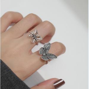 Vintage Elegant Butterfly Wedding Engagement <b>Ring</b> Anti-Allergy Trendy Women's Fancy Simple Cute Manufacturer Wholesale <b>Rings</b> - Product Image 3