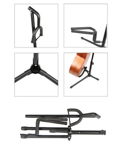 Soporte de Pie para Guitarra Universal, Accesorios para Guitarras Acústicas y Eléctricas, Bajo, <span class=keywords><strong>Banjo</strong></span>, Trípode Plegable Giratorio con Sujetador de Mástil - Product Image 3
