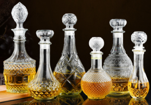 ขวดเหล้าแก้วใสทรงแจกันดีไซน์สร้างสรรค์ ขนาด 230 มล. 520 มล. 970 มล. พร้อมฝาปิด สำหรับวิสกี้ เหล้า ไวน์ - Product Image 3