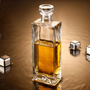 Venta al por mayor de lujo de alta calidad redondo transparente 1l litro claro vacío vodka licor Ginebra Ron tequila licores botellas de vidrio - Product Image 4