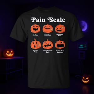 T-shirt Échelle de la Douleur Citrouille – Cadeau d'Halloween pour Infirmière – Évaluation de la Douleur Traumatique - Product Image 3