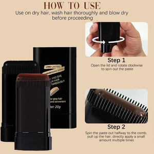 Tinta per Capelli Impermeabile 2-in-1 con Pettine, Copre le Radici e i Capelli Grigi Uniformemente, Senza <span class=keywords><strong>Ammoniaca</strong></span>, Portatile - Product Image 5
