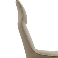Chaise de bureau de direction minimaliste à dossier haut et fin, en similicuir, avec mécanisme d'aviation multifonction et pivotante