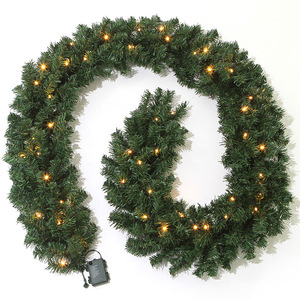 <span class=keywords><strong>Guirlande</strong></span> de Noël en PVC artificiel pré-éclairée, faite à la main, de luxe, avec LED, décorations de <span class=keywords><strong>sapin</strong></span>, verdure, décorations de Noël - Product Image 2