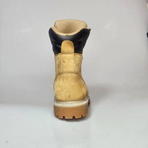 Botas de trabajo con punta de acero informales de invierno para hombre, zapatos de seguridad con suela de goma de cuero nobuk, botas amarillas Goodyear Welt para verano y otoño - Product Image 3