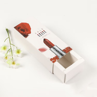 Boîte de rangement pour tubes de rouge à lèvres recyclés, design personnalisé, gaufrage, emballage cosmétique avec logo, boîte en papier couché personnalisée
