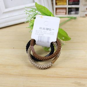 <b>Wool</b> Hair <b>Ties</b> 3 Piece Pack High Elasticity Mixed Colors Women's Braided Hair Bands Daily Use - Product Image 3