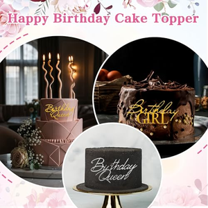 Décoration de gâteau en acrylique « Joyeux anniversaire Princesse » style Ins pour anniversaire - Product Image 5