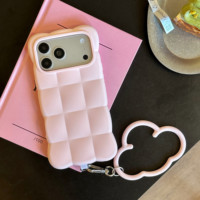 Coque personnalisable DIY tendance pour iPhone 18 17 Pro Max en TPU 3D Nuage, protection intégrale antichoc, écologique avec cordon