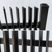 Clôture de sécurité en aluminium avec lame, revêtement poudré, durable, écologique, design moderne, élégant, design 3D pour clôture de piscine extérieure