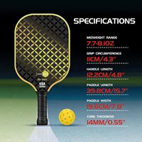 Panelsound P4 Cam Elyaf Pickleball Raketi, Petek Özlü Dayanıklı ve Hafif Tasarım, USAPA Onaylı, Antrenman İçin Uygun
