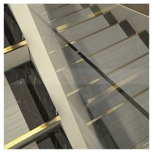 LL311 Custom Exclusive Modern Design Stainless Steel <b>Tile</b> Trim Metal Step Edge Profile Anti-Slip Stair Nosing for Apartment - Product Image 5