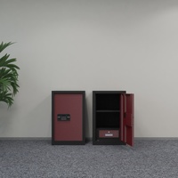 Armoire de sécurité électronique moderne à une seule porte avec serrure à code, protection par empreinte digitale et mot de passe, construction en acier, 1 tiroir pour bureau