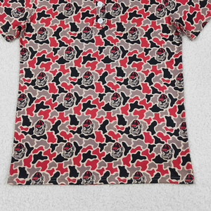 Daddy and Me Boys Southern Camo Team Button Polo <strong>Shirts</strong> Tops - Product Image 4