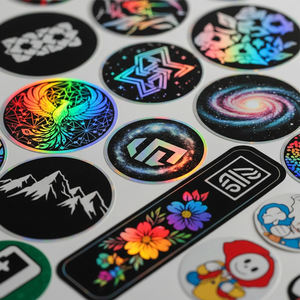 Para pegatinas holográficas personalizadas de <span class=keywords><strong>Vograce</strong></span>, calcomanías decorativas de vinilo impermeables - Product Image 2