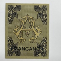 Étiquettes d'entretien imprimées en satin, pliées au centre, écologiques, en coton/polyester noir, rectangulaires 2x6cm, pour vêtements, marque OEM