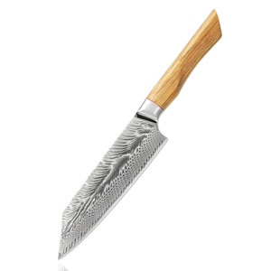 سكين العنبر دمشق AUS10 7 بوصة سكاكين يابانية بونكا السمك مع برشام فسيفساء المؤخرة - Product Image 1