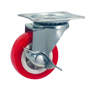 Roulettes pivotantes rouges pour meubles, petits supports de pot de fleurs, étagères de rangement - Product Image 6