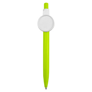 Stylo à bille à <span class=keywords><strong>action</strong></span> par pression en plastique AI-MICH, nouveau modèle promotionnel, badge bouton de 25 mm, <span class=keywords><strong>couleur</strong></span> personnalisée, impression sérigraphique portable - Product Image 2