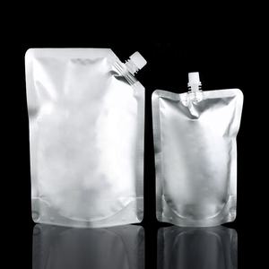 Zilveren Aluminiumfolie Stand-Up Vloeibare Drank <span class=keywords><strong>Food</strong></span> Grade Doypack Bag Barrier Verpakking Pouch Met Bovenste Hoek Tuit - Product Image 2