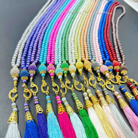 6 mm Verre d'Imitation Tasbih Islamique Chapelet 99 Perles en Perles Ambrées Musulman Tasbih Pendentif pour Fête de l'Aïd Moubarak Chapelet pour