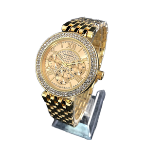 <span class=keywords><strong>Montre</strong></span> pour femme de luxe antique <span class=keywords><strong>à</strong></span> la mode, plaquée or, mouvement <span class=keywords><strong>à</strong></span> quartz, bracelet en cuir, étanche, ligne premium, diamant, dernière arrivée - Product Image 1