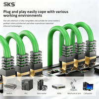 Câble Ethernet Cat6 vert avec connecteurs RJ45 plaqués or, cordon de raccordement LAN industriel Gigabit pour la maison, le bureau et le PoE