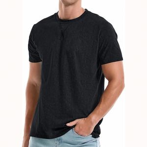 T-shirt 100% coton pour homme, coupe ample, imprimé, t-shirts décontractés élégants pour homme, logo personnalisé de haute qualité imprimé, respirant - Product Image 1